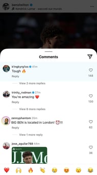 Comments section