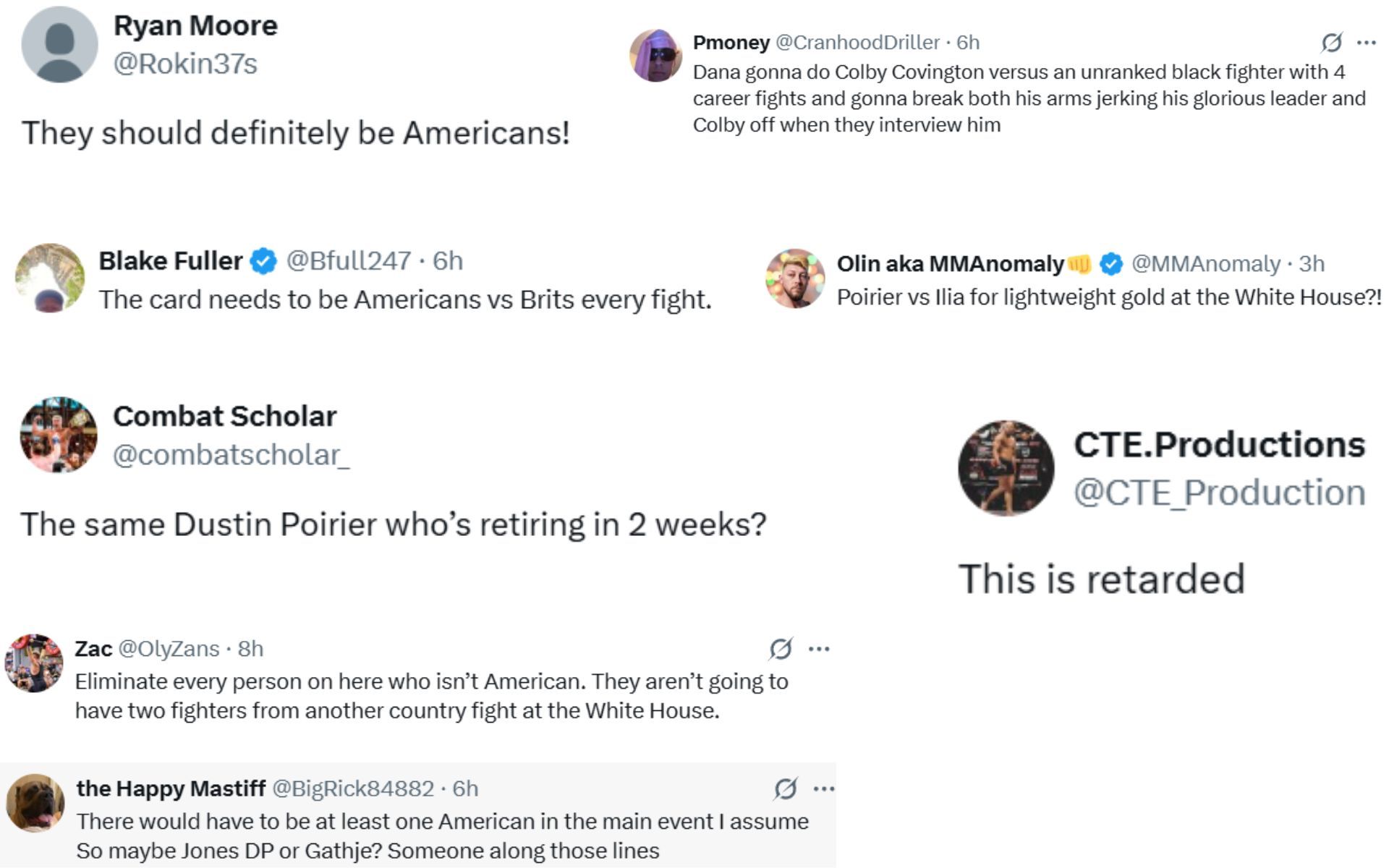 Fan reactions [Screenshots courtesy: @MMAFighting on X]