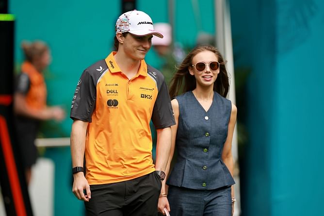 Watch: Oscar Piastri's girlfriend Lily Zneimer makes a paddock appearance at the F1 British GP