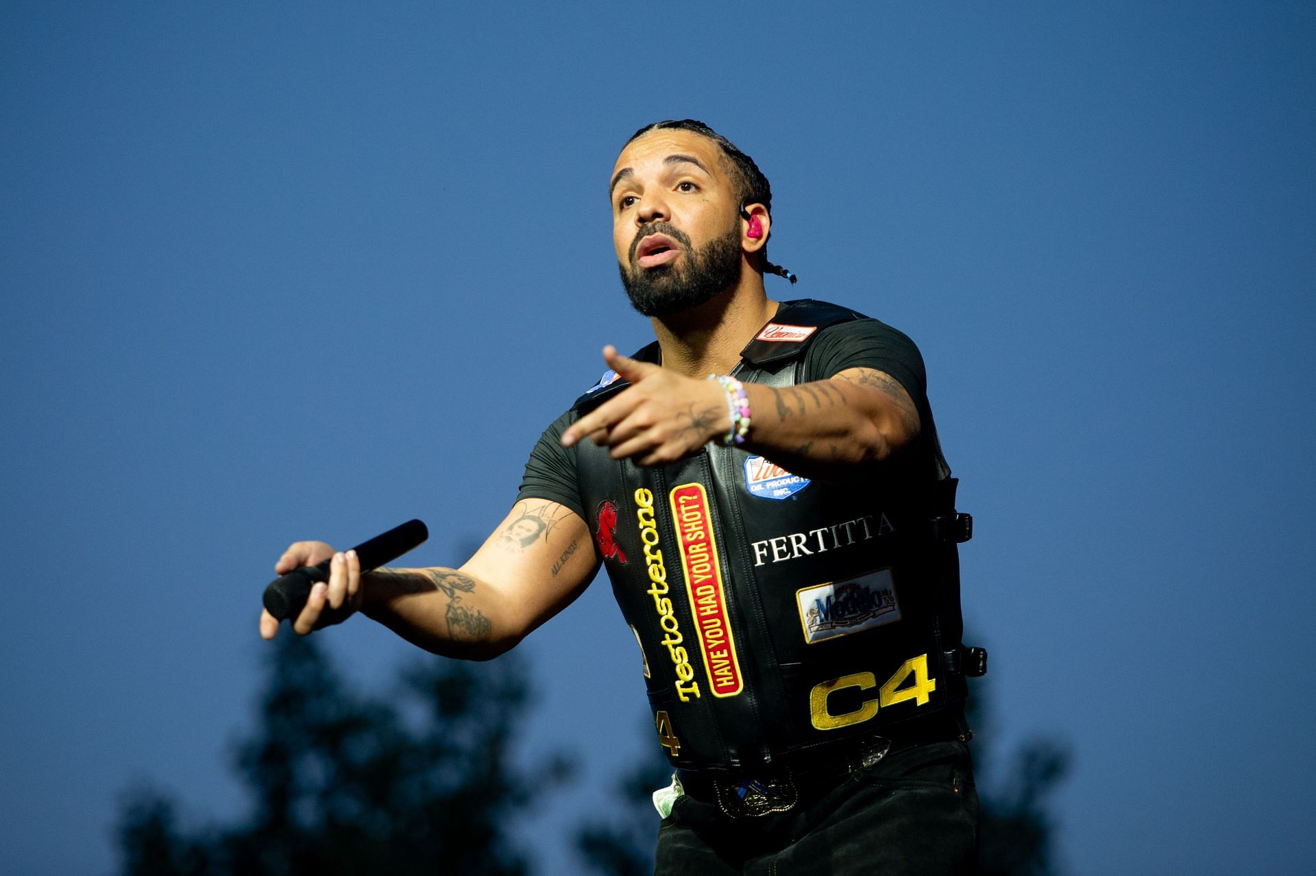            Drake performs during Wireless Festival at Finsbury Park on July 11, 2025. (Image via Getty)