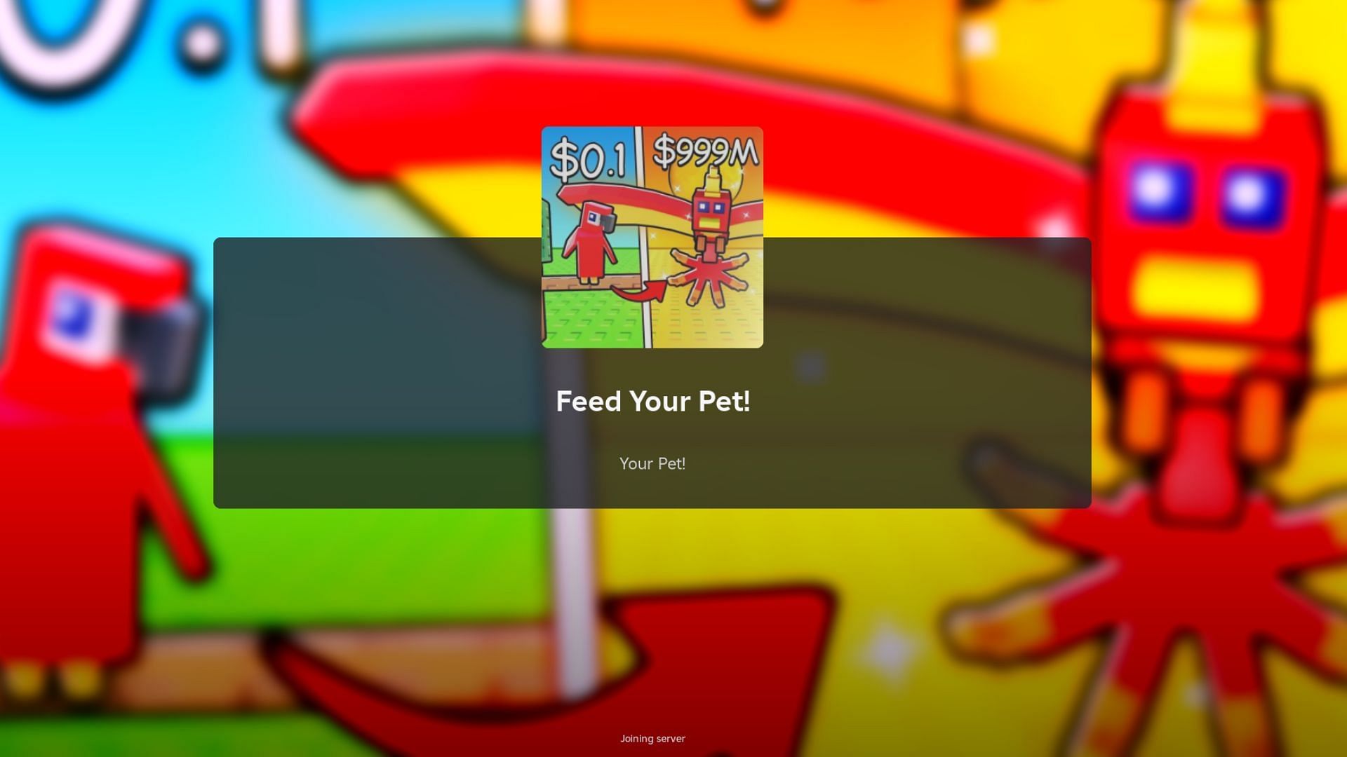 Feed Your Pet is a simulation game (Image via Roblox)