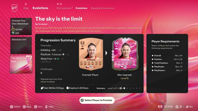 The requirements (Image via EA Sports)