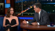Aubrey Plaza on the show (Image via YouTube/The Late Show with Stephen Colbert)