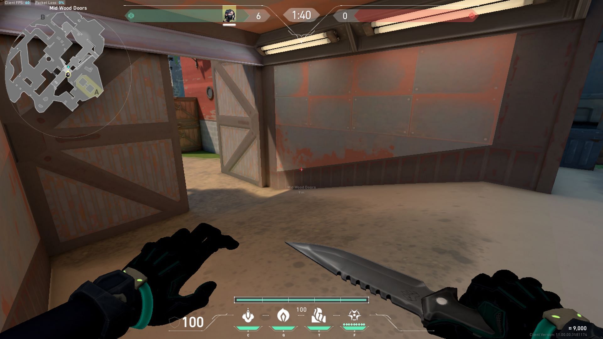 This is the fifth line from the door as indicated by the ping (Image via Riot Games)