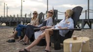 Carrie, Penny, and Bess relax at the beach in We Were Liars. (Image via Prime Video)