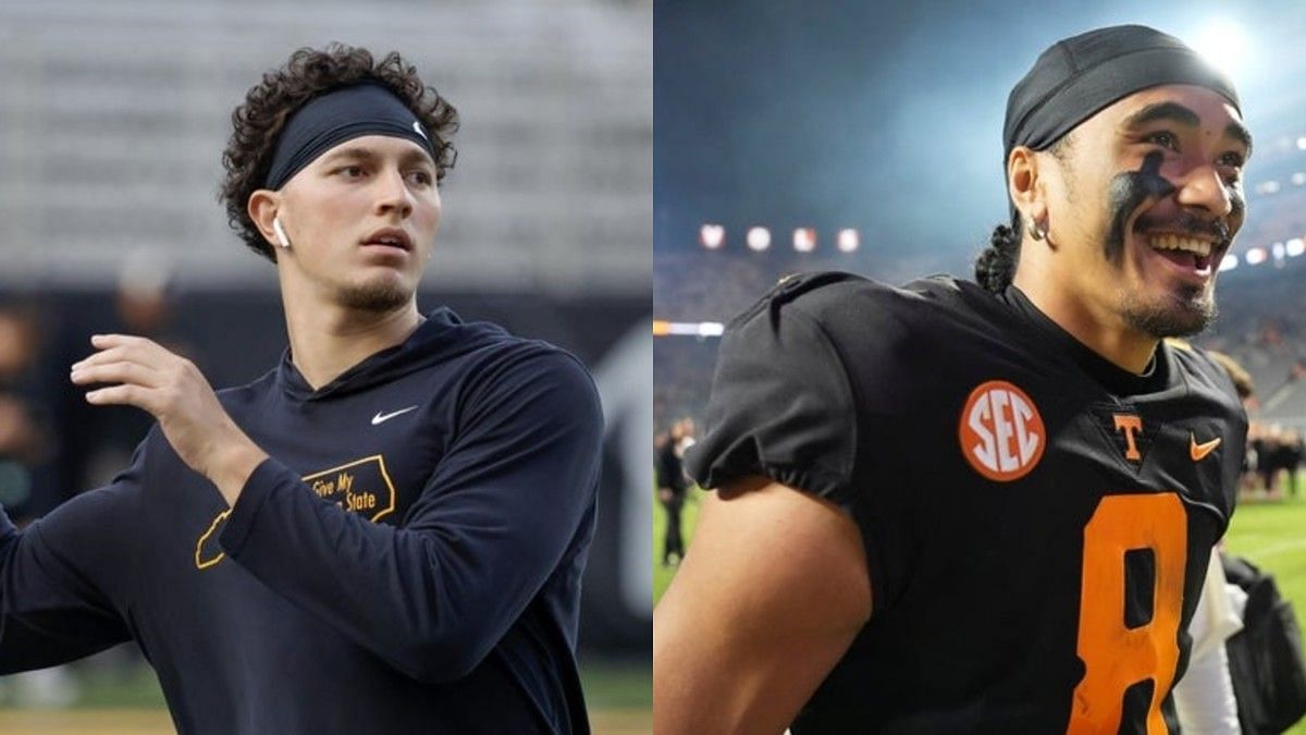 Joey Aguilar (L) South Alabama at Appalachian State &amp; Nico Iamaleava (R) Syndication: The Knoxville News-Sentinel (Image Credits: Imagn)