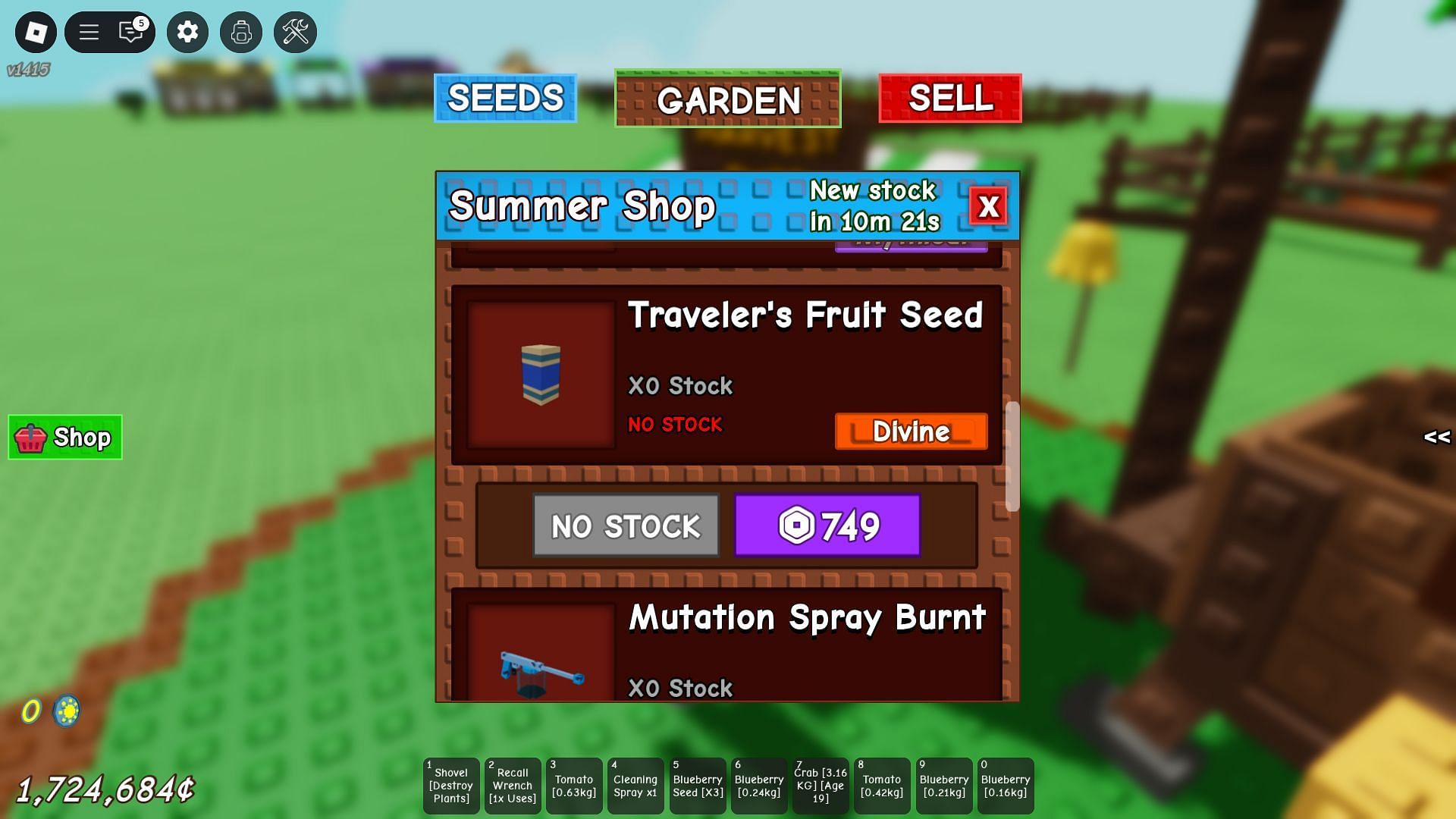The Traveler&#039;s Fruit Seed (Image via Roblox)