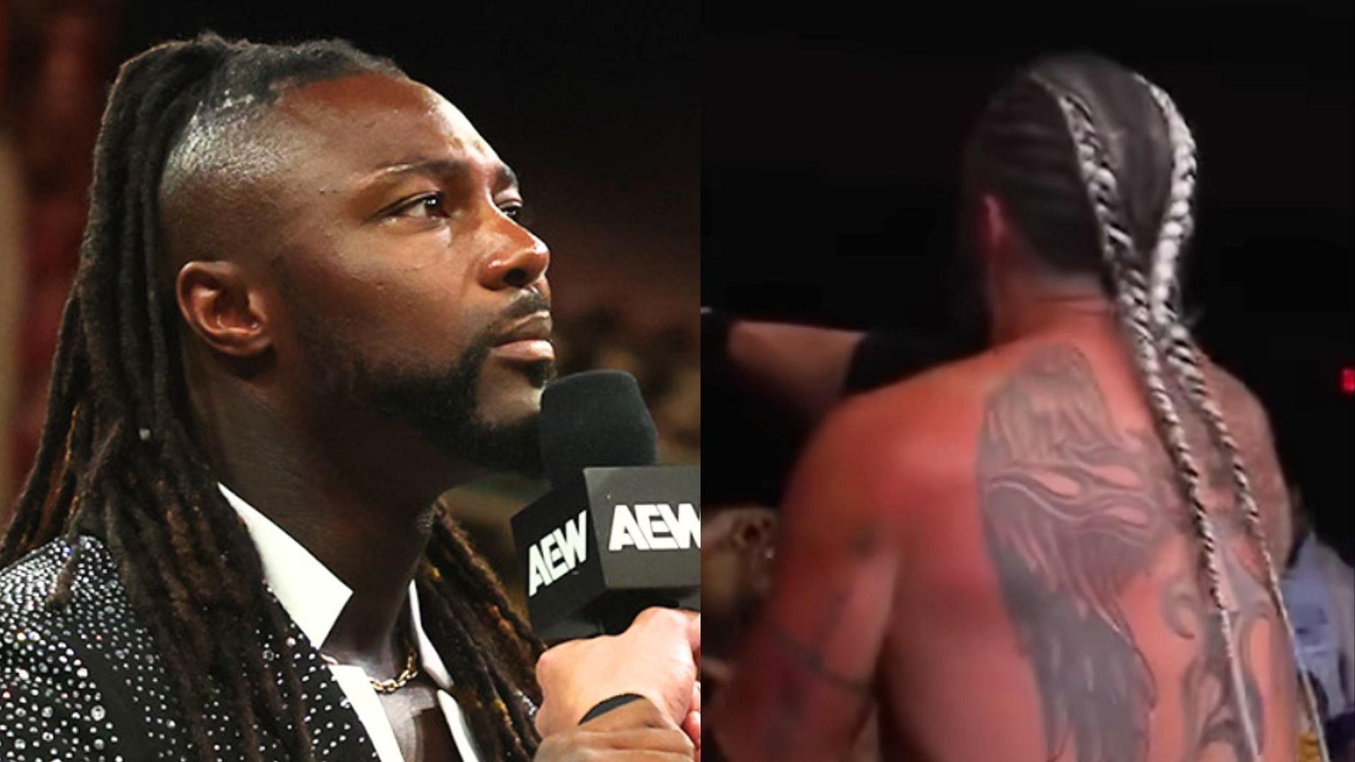 Swerve Strickland might battle a former IWGP Tag Team Champion soon. (Images via AEW Facebook and AEW YouTube) 