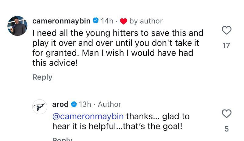 Cameron Maybin&#039;s comment on Alex Rodriguez&rsquo;s video