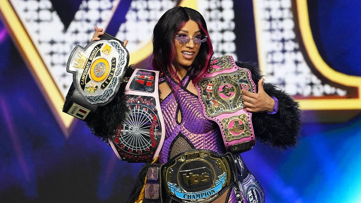 Newly crowned champion tells AEW star Mercedes Moné (fka Sasha Banks) to "get away" from her