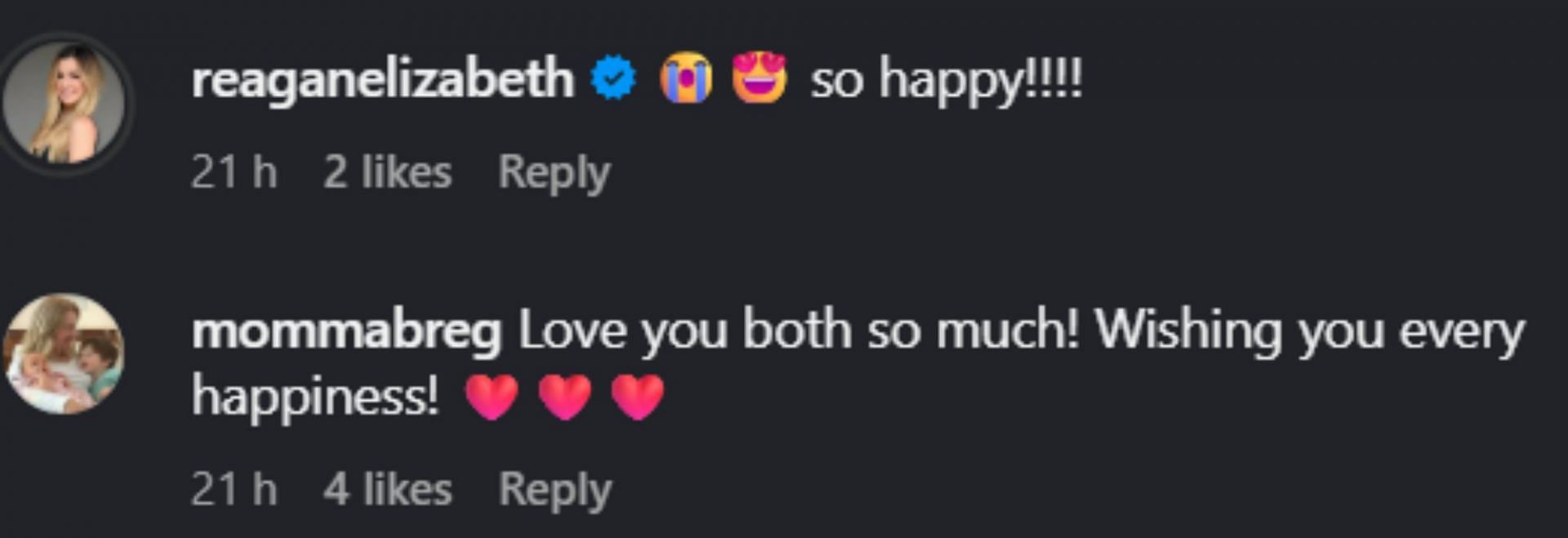 Screenshot of comments [Source: Instagram/lauren.xo.ashley]