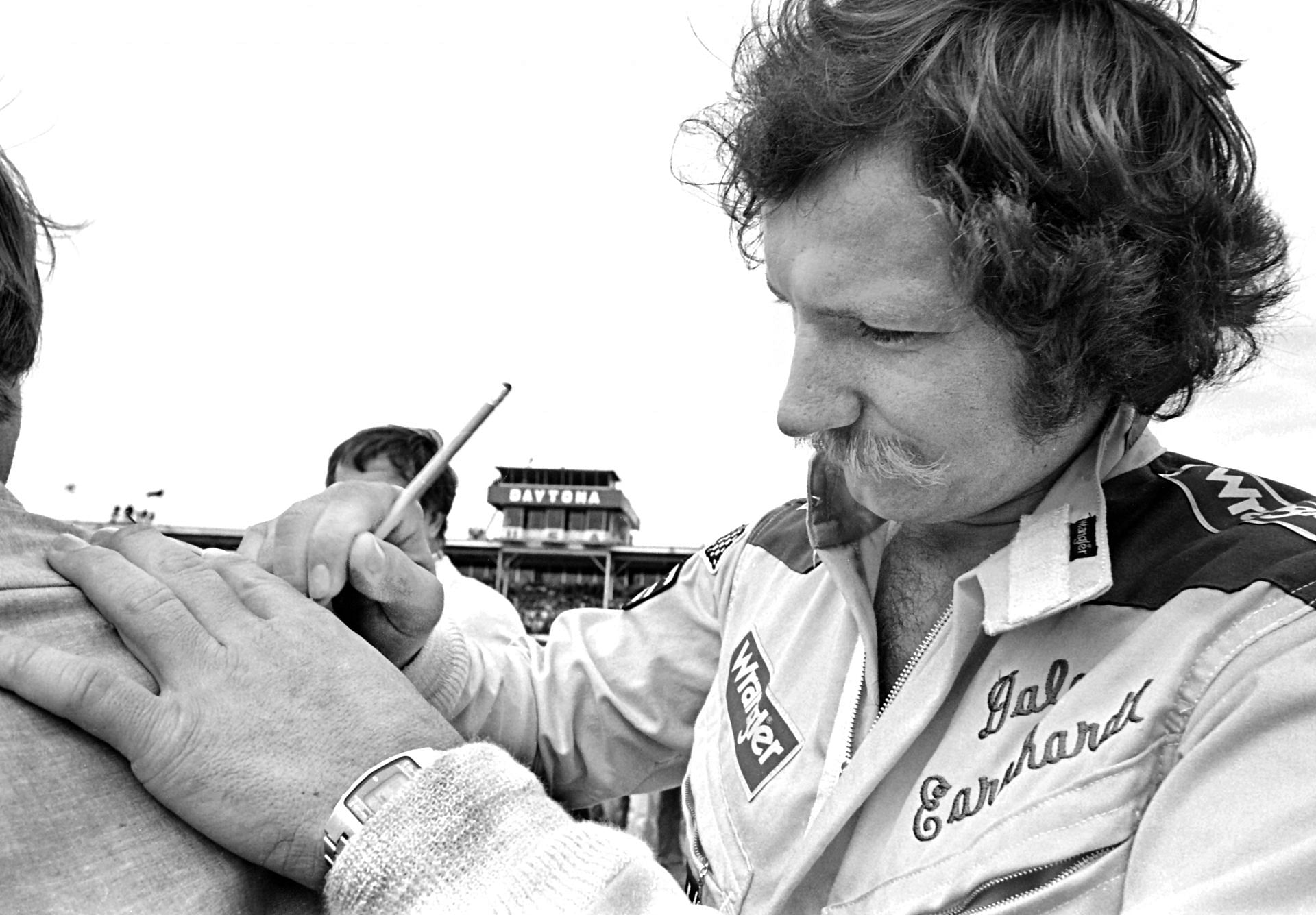 Dale Earnhardt Sr. before the 1981 Firecracker 400 at Daytona. Source: Getty