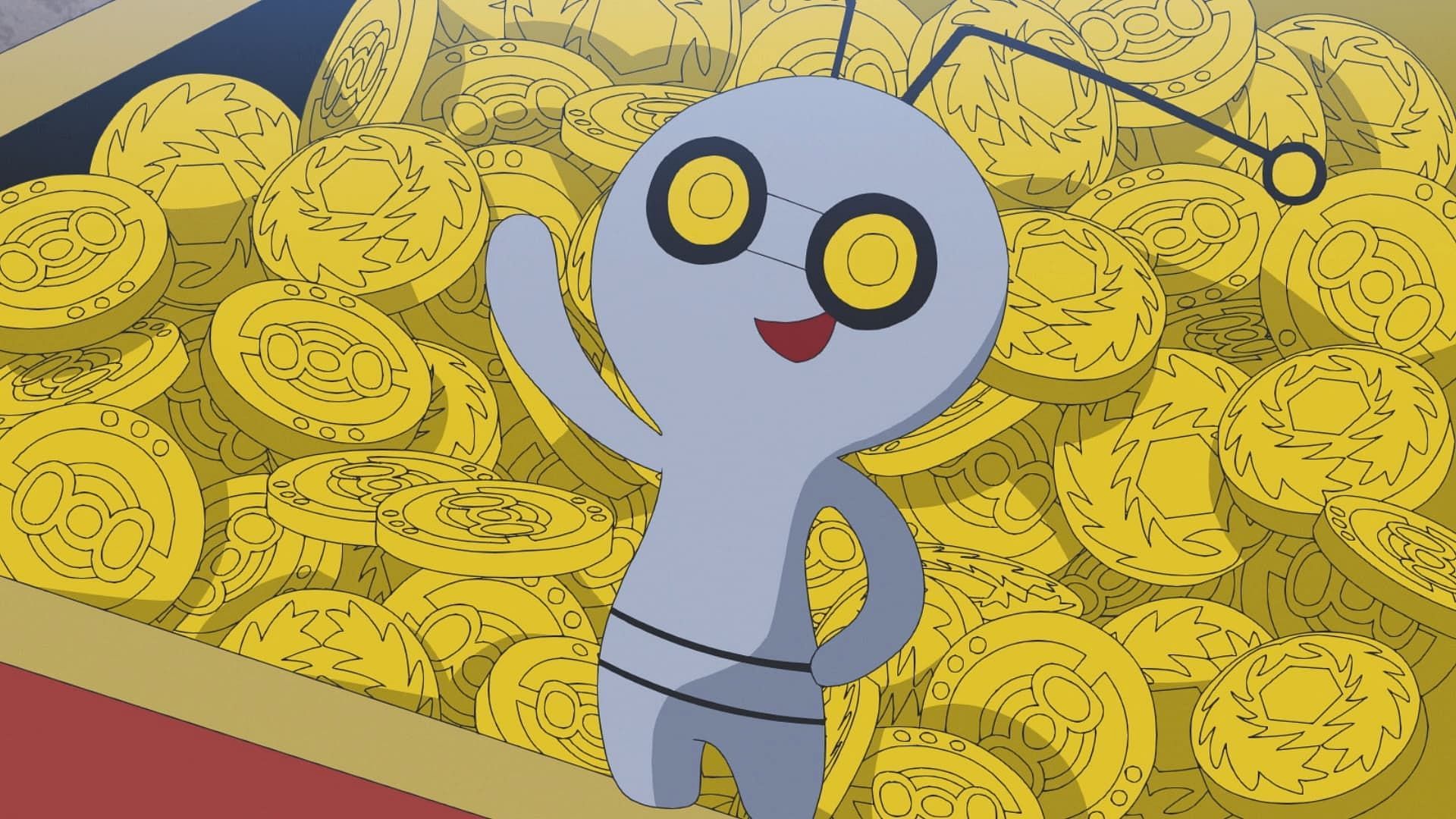 Gimmighoul as seen in the anime (Image via The Pokemon Company)