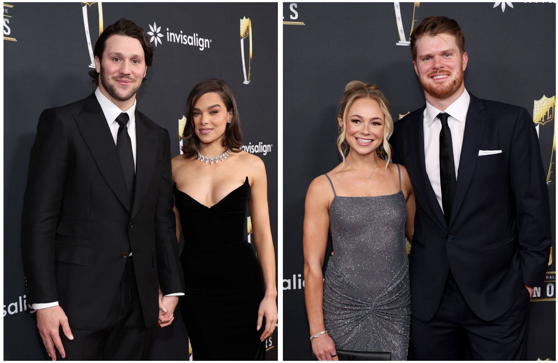 Josh Allen and Hailee Steinfeld mark attendance at Sam Darnold and GF Katie Hoofnagle