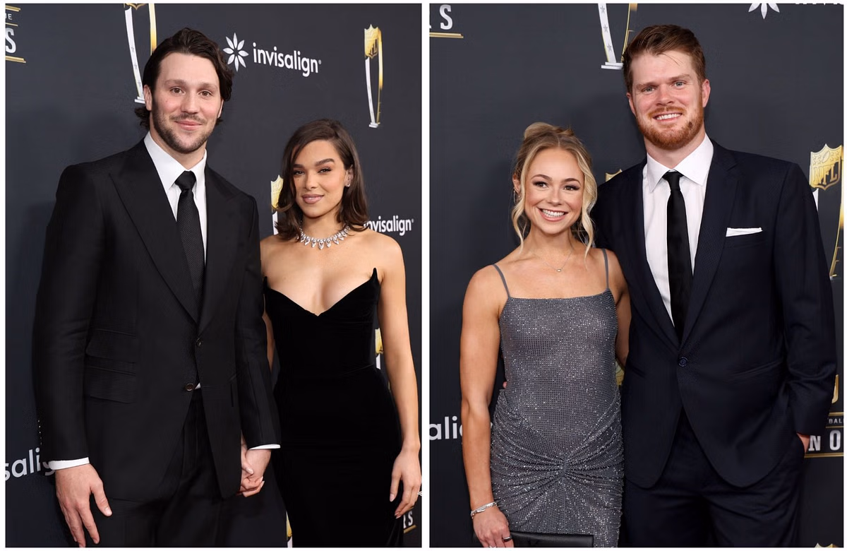 Josh Allen and Hailee Steinfeld mark attendance at Sam Darnold and GF Katie Hoofnagle's engagement ceremony