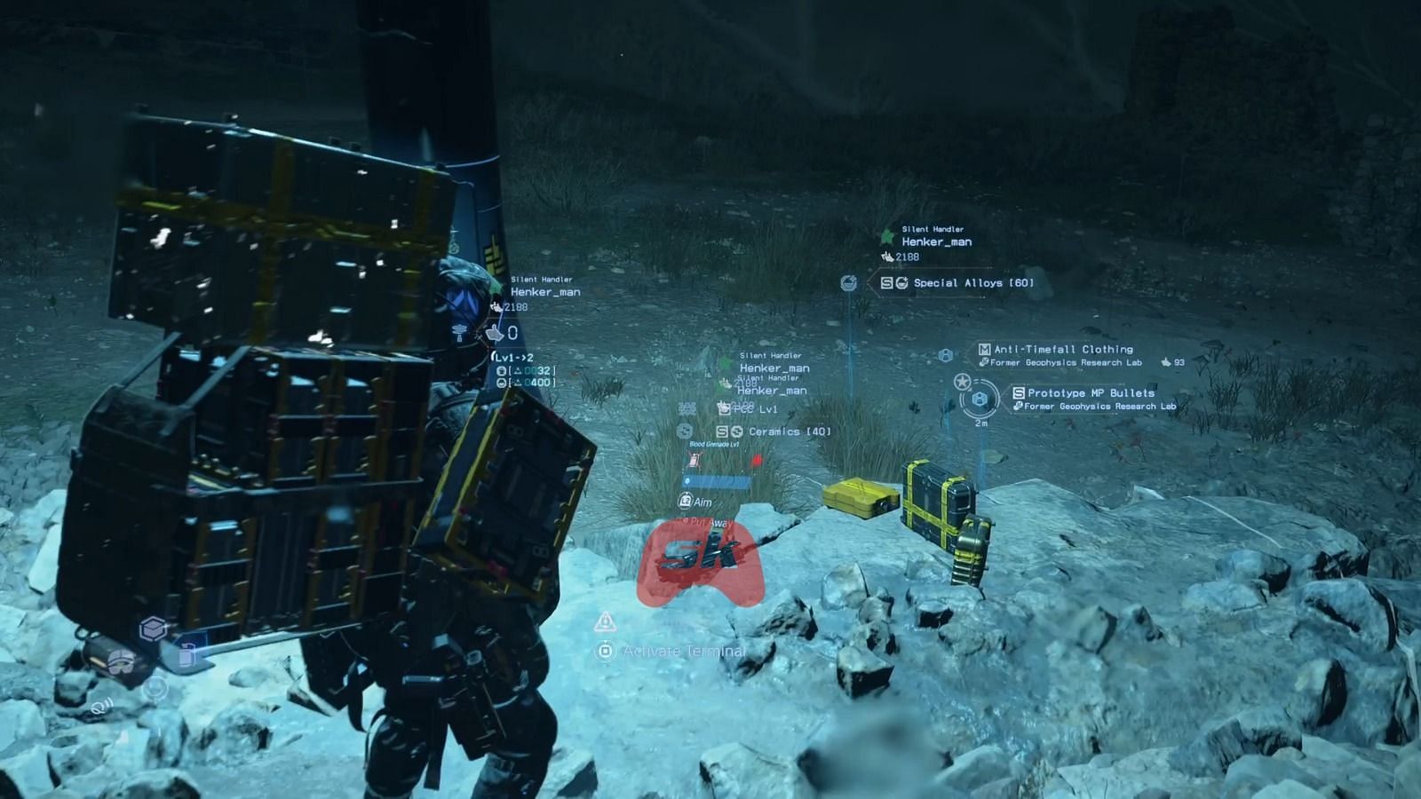 Under Timefall Shelter in Death Stranding 2 (Image via Sportskeeda Gaming || Sony Interactive Entertainment)