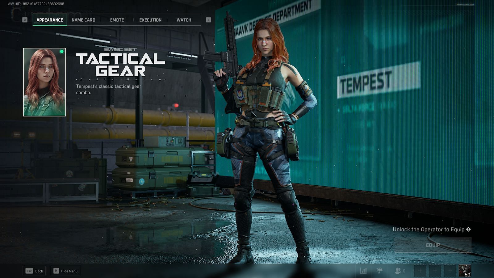 Newest Assault operator Tempest in Delta Force (Image via Sportskeeda Gaming || TiMi Studio Group)