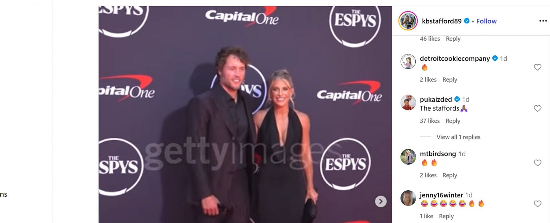 Matthew Stafford&#039;s wife Kelly receives 2-word message from Puka Nacua on unseen ESPYs memory dump/@kbstafford89