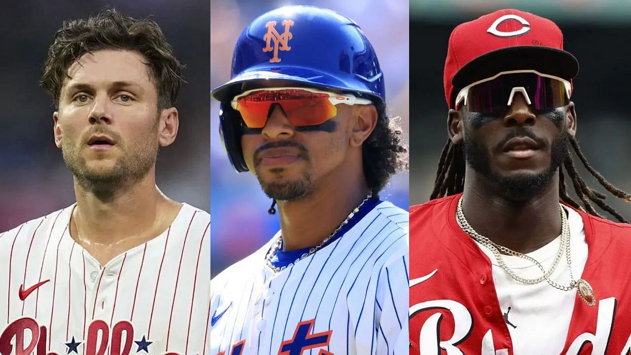 (Left to Right) Trea Turner, Francisco Lindor, Elly De La Cruz (Images from - Getty)