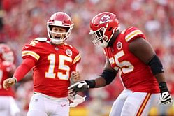 Patrick Mahomes reacts after Trey Smith lands massive $94,000,000 Chiefs contract extension