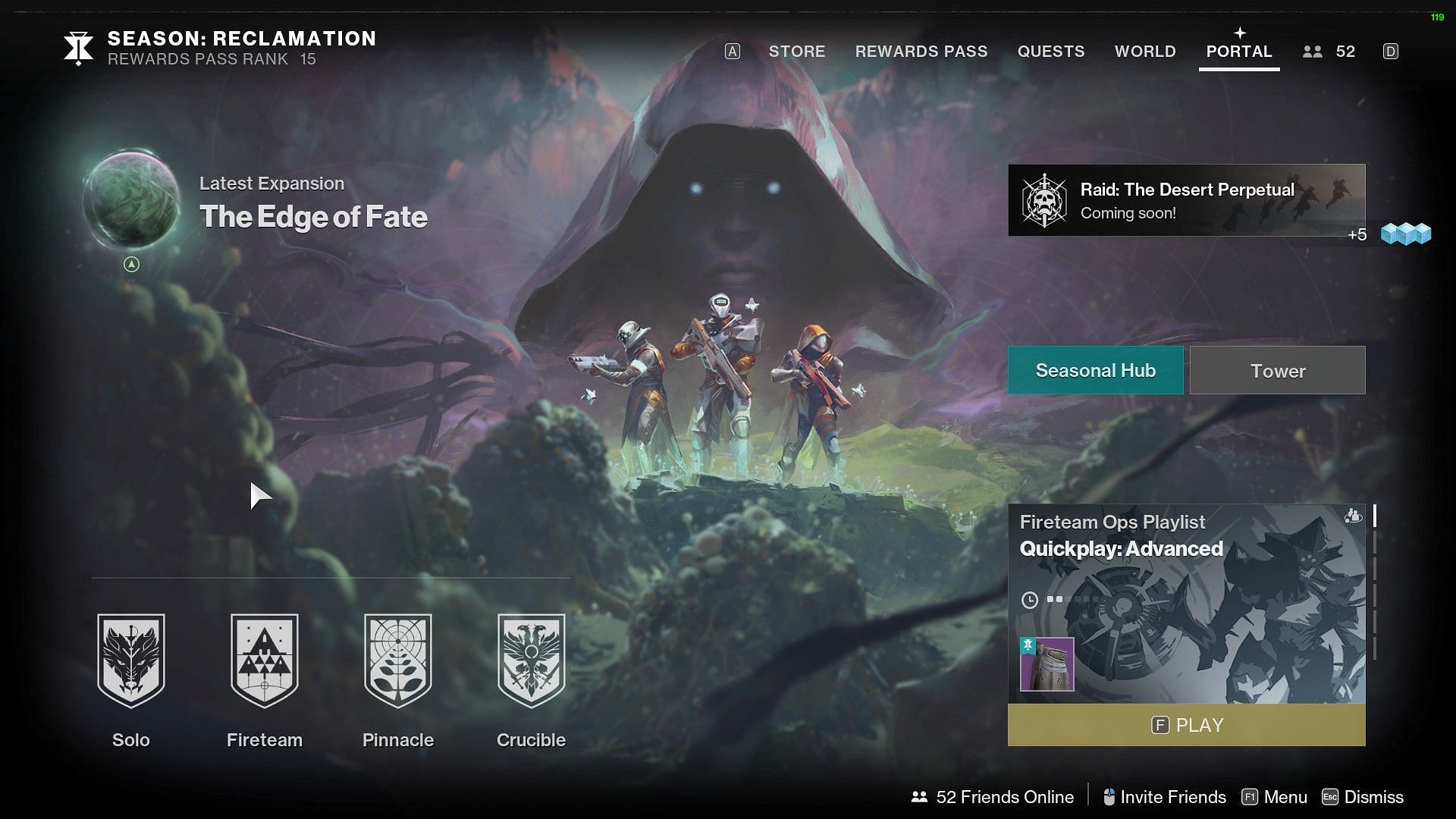 Destiny 2 Portal screen (Image via Bungie)