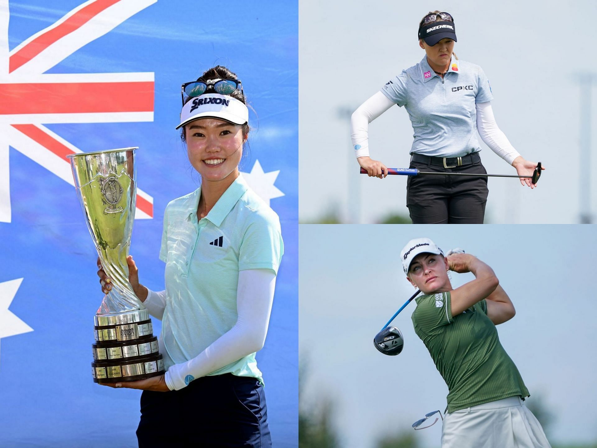 Grace Kim overtakes Brooke Henderson and Charley Hull (Images via Imagn, Getty)