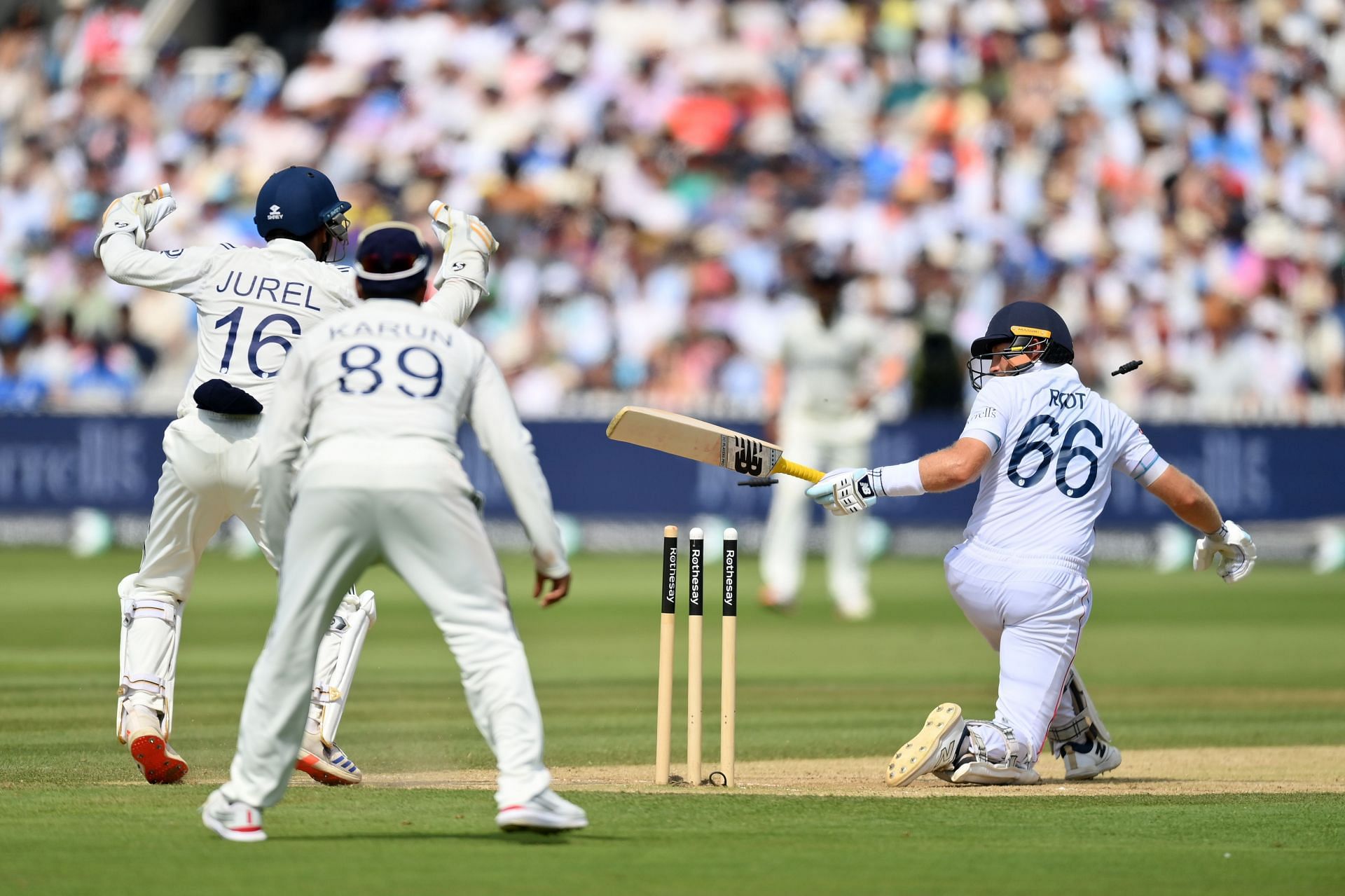 Joe Root was bowled while attempting a sweep off Washington Sundar&#039;s bowling. [P/C: Getty]