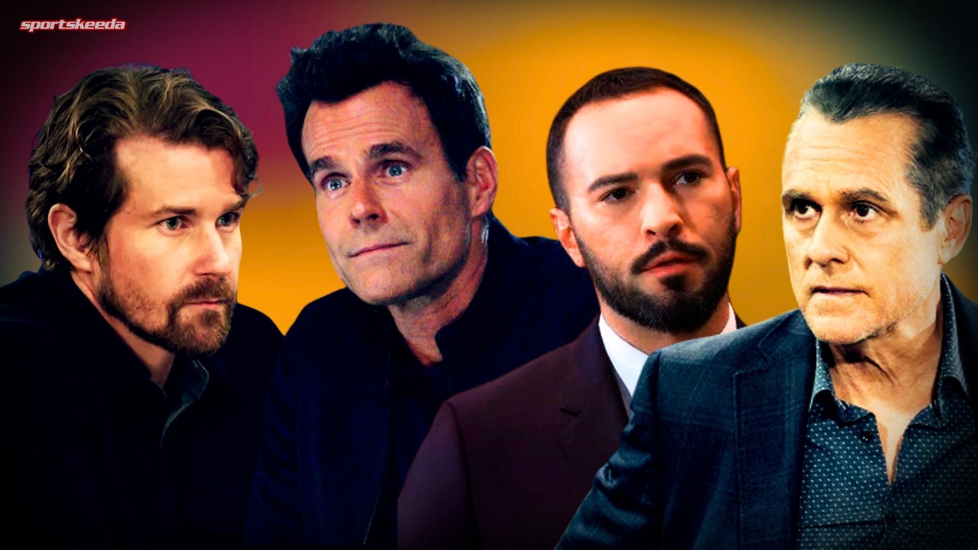 From left, Cody, Drew, Marco and Sonny on General Hospital (Custom edit by Sportskeeda, Original images via ABC Network)