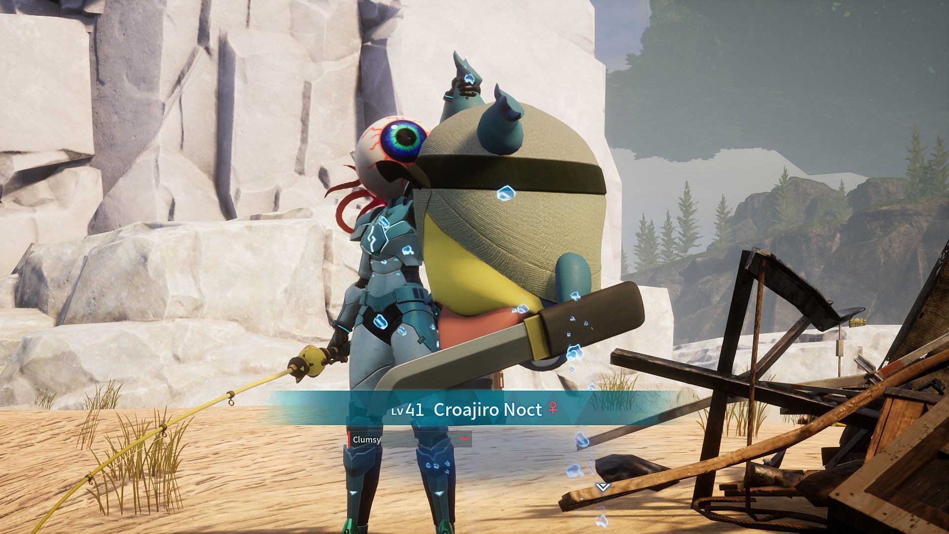 Croajiro Noct can be captured through fishing (Image via Pocketpair)