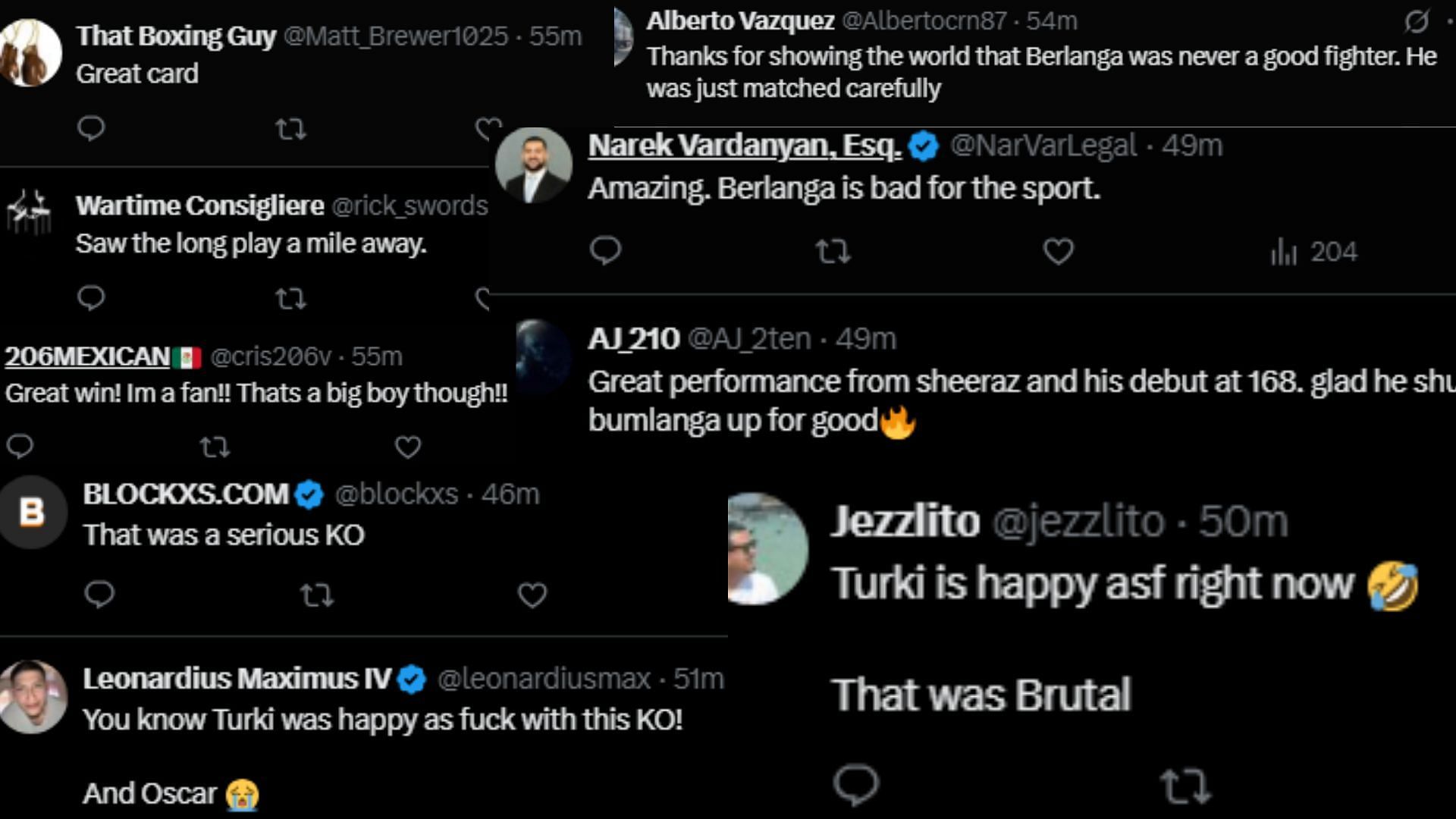 Fan comments [Screenshots courtesy: @Turki_alalshikh on X]