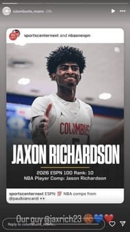 Image via Columbus High School's Instagram Story.