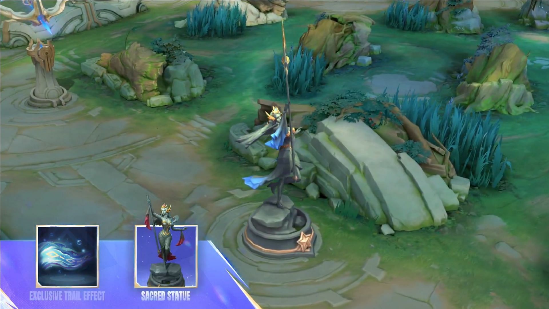 You can get the Sacred Statue, among other rewards, for purchasing the pass (Image via Moonton Games)