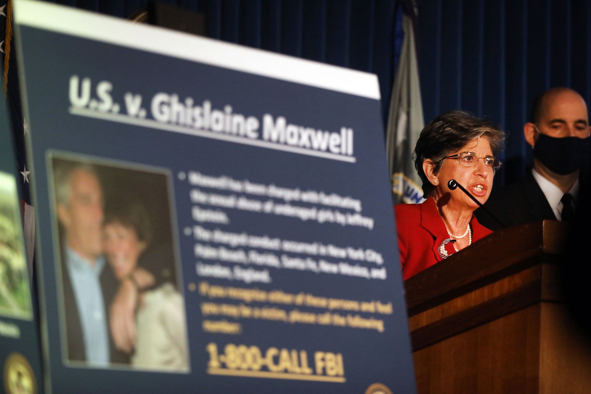 Charges Announced Against Epstein Confidante Ghislaine Maxwell By Acting NY Southern District US Audrey Strauss - Source: Getty