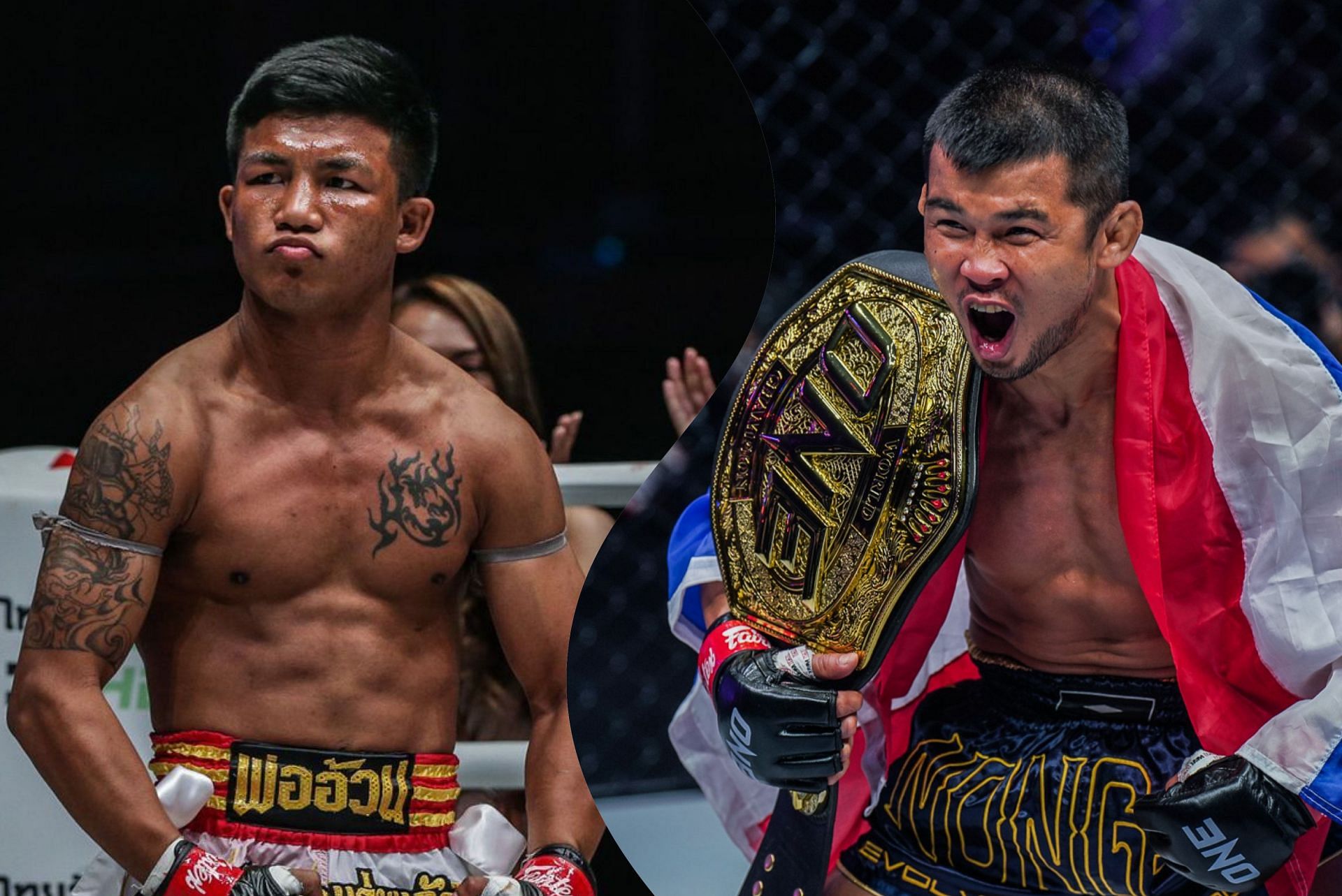 (From left) Rodtang Jitmuangnon and Nong-O Hama. [Images courtesy from ONE Championship]