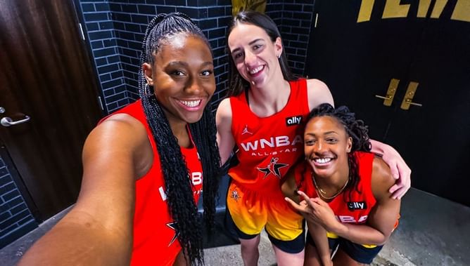 "Let's have a night": Caitlin Clark and Aliyah Boston drop heartfelt reactions to viral pictures with $249,244 All-Star teammate