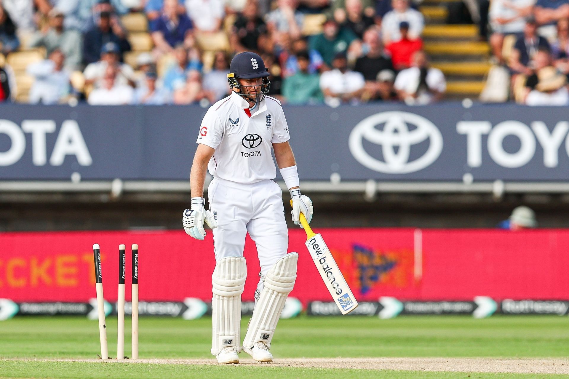 Joe Root was the final England wicket to fall on Day 4 of the Birmingham Test. [P/C: Getty]