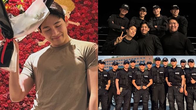 "Taehyung is in Korea?"- Fans react as V returns to SDT military base to celebrate his friends' discharge ceremony amidst BTS' LA schedule