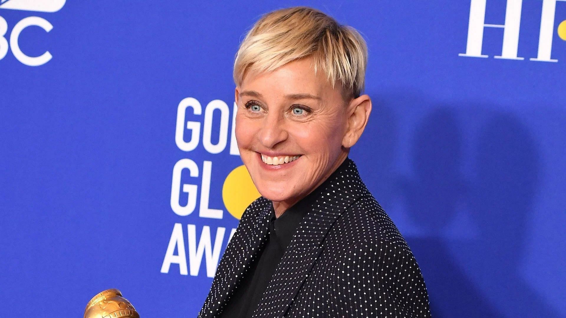  Ellen Degeneres poses in the press room at the 77th Annual Golden Globe Awards at The Beverly Hilton Hotel (Image via Getty)