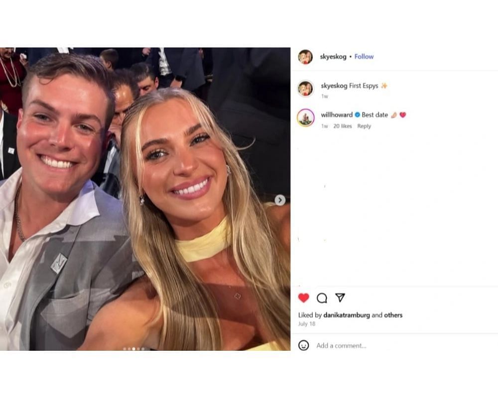 Steelers QB attends first ESPYs with girlfriend Skyler Skoglund [IG/@skyeskog]