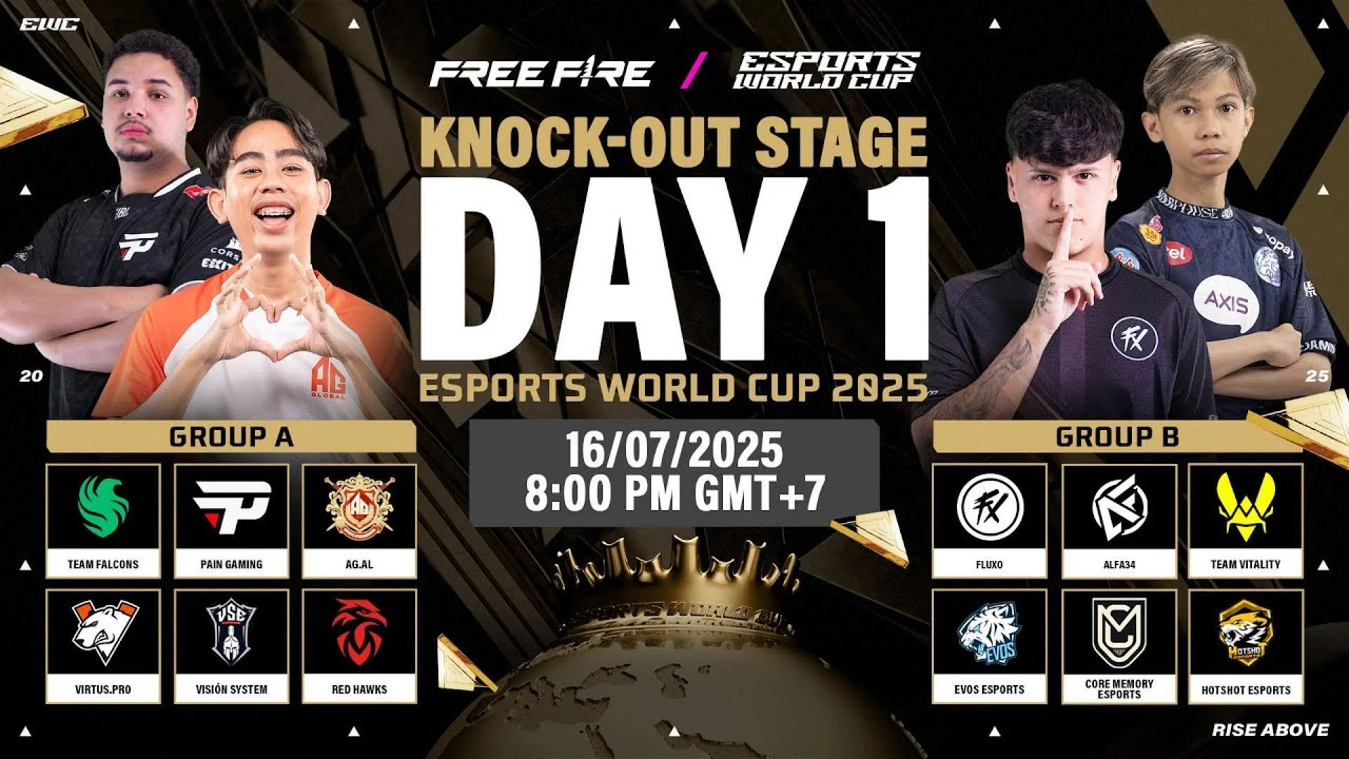 Free Fire Esports World Cup kicks off on July 16 (Image via YouTube/Free Fire Esports)