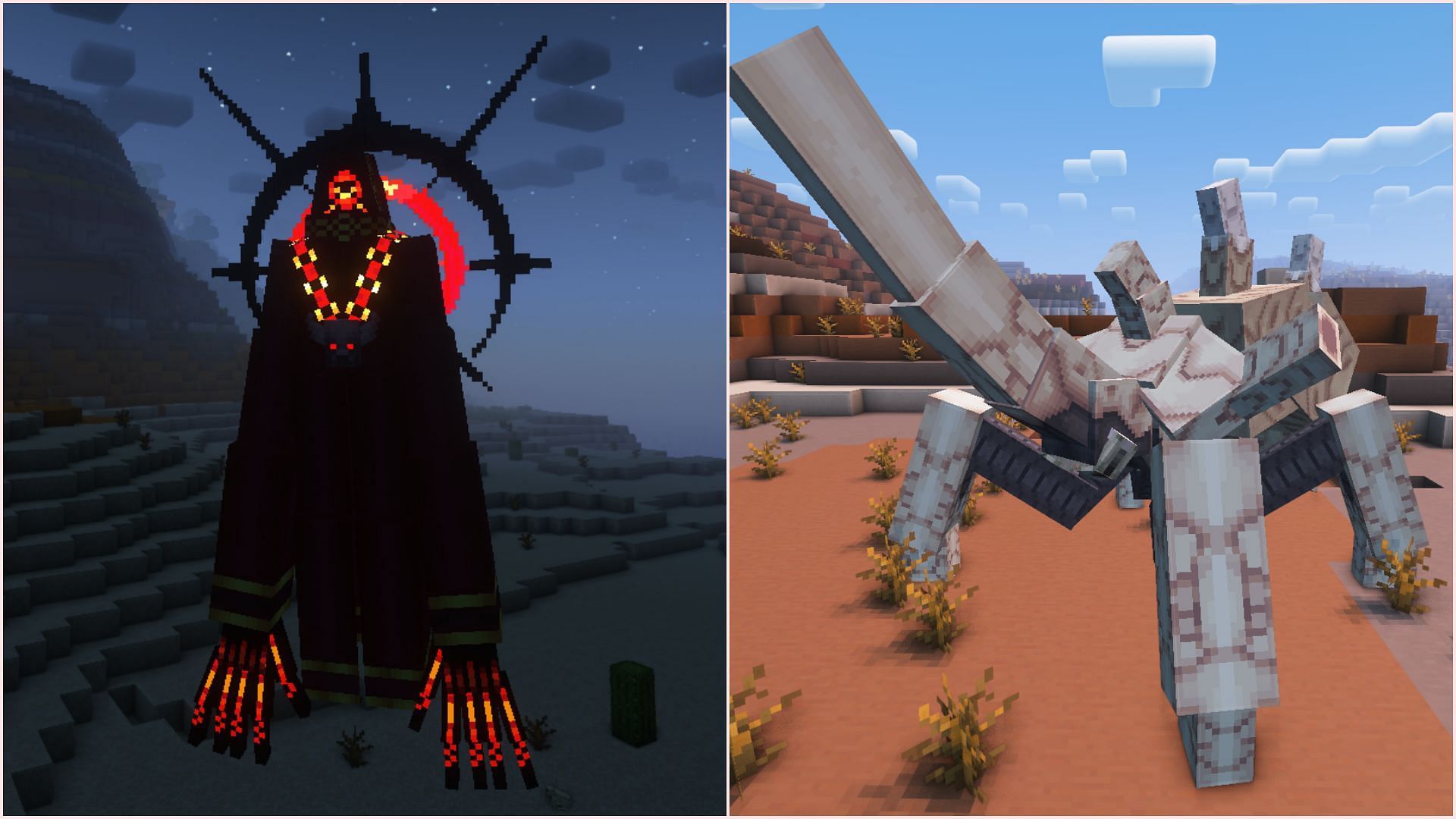 Threateningly mobs is a great mod that adds various dangerous hostile creatures (Image via Modrinth/Thky)