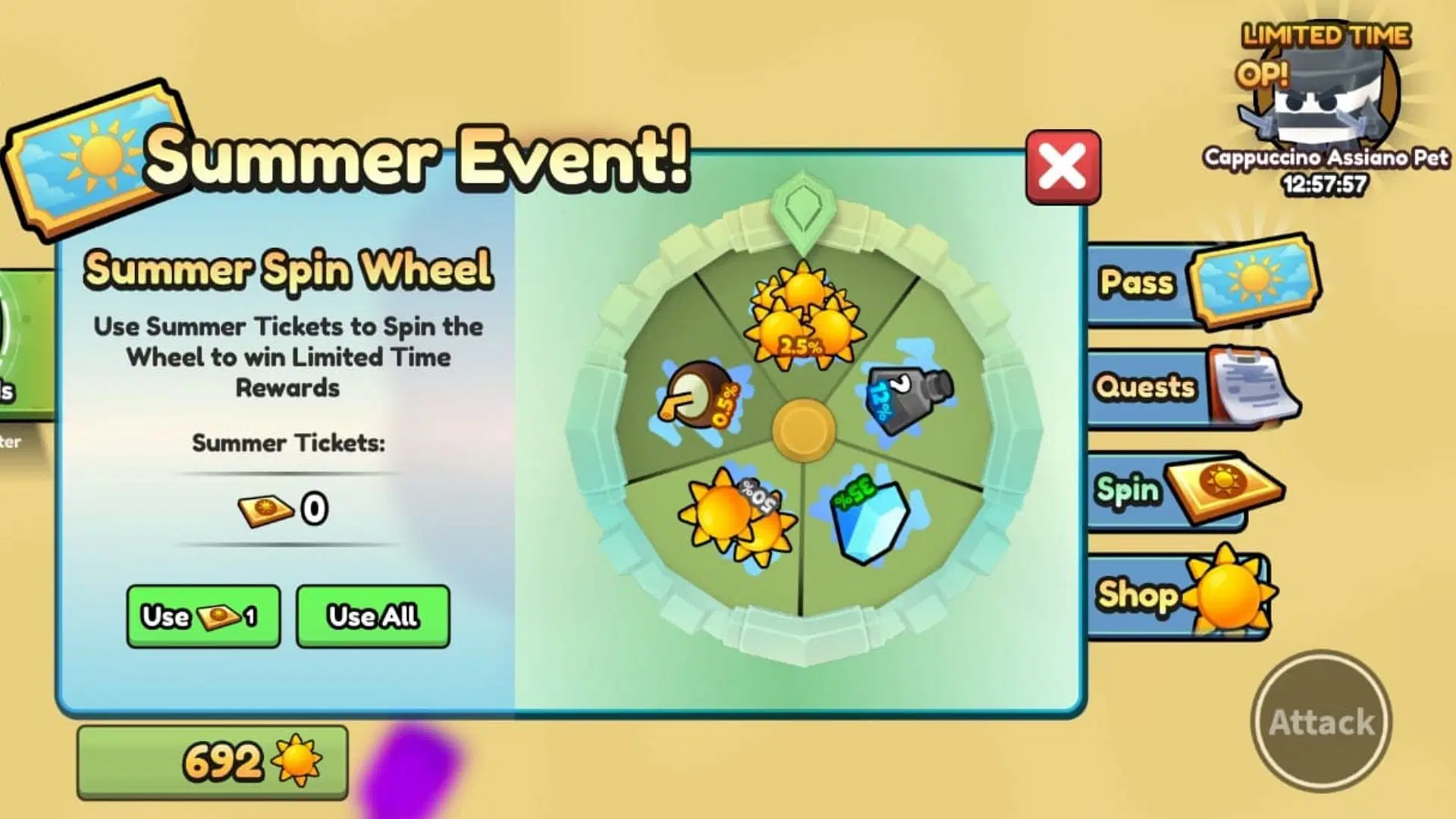The Summer Spin Wheel (Image via Roblox)