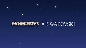 Minecraft teased a game-themed crystal decoration collection in collaboration with Swarovski
