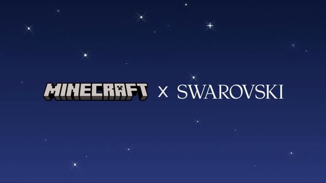 Minecraft teased a game-themed crystal decoration collection in collaboration with Swarovski