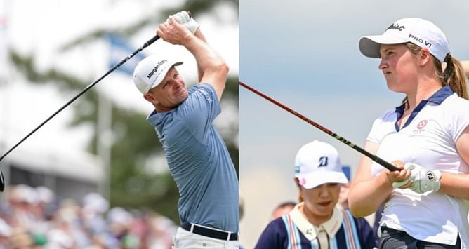Justin Rose lauds Lottie Woad after she hits a "dozen shots better than" the 1x Major winner