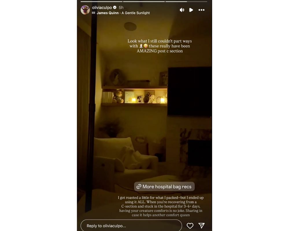 Olivia Culpo responds to the hospital bag roast [IG/@oliviaculpo]