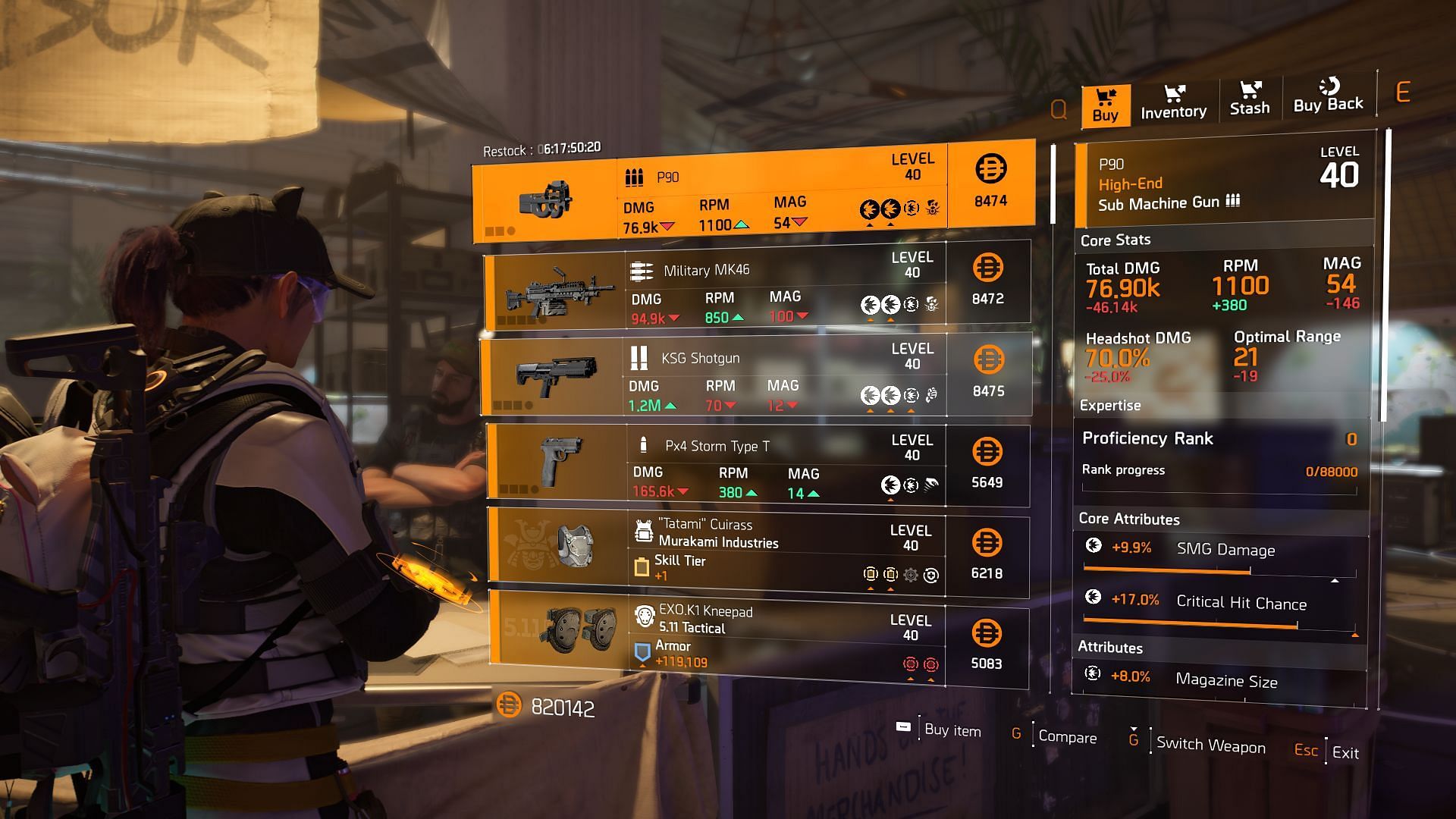 The Division 2 vendor at Haven Public Exchange (Image via Sportskeeda Gaming || Ubisoft)