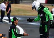 Gabriel Bortoleto and Nico Hulkenberg after the British Grand Prix - Source: Getty