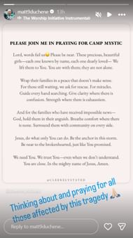 Matt Duchene Instagram story Credit: @matt9duchene