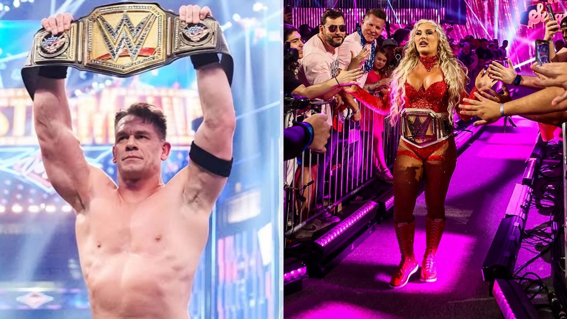 Will John Cena and Tiffany Stratton leave SummerSlam as Champions? (Image Credits: WWE.com).